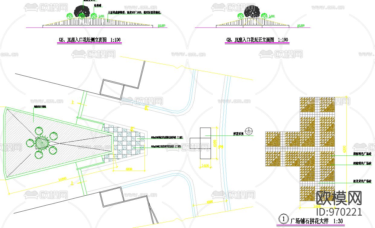 温州坦前小区建筑及环境全套施工图下载（渲染图3）
