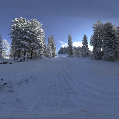  荒郊公路雪景hdr外景贴图 