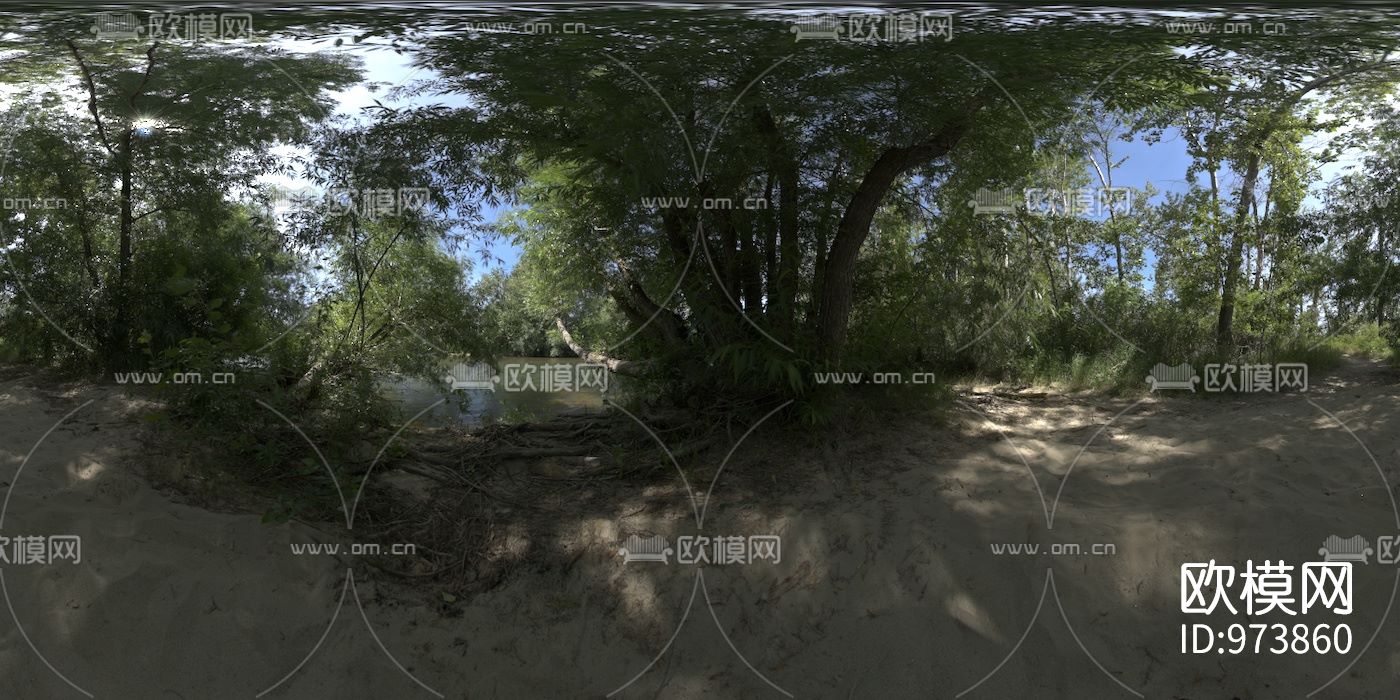 荒郊树林湖畔hdr外景贴图下载