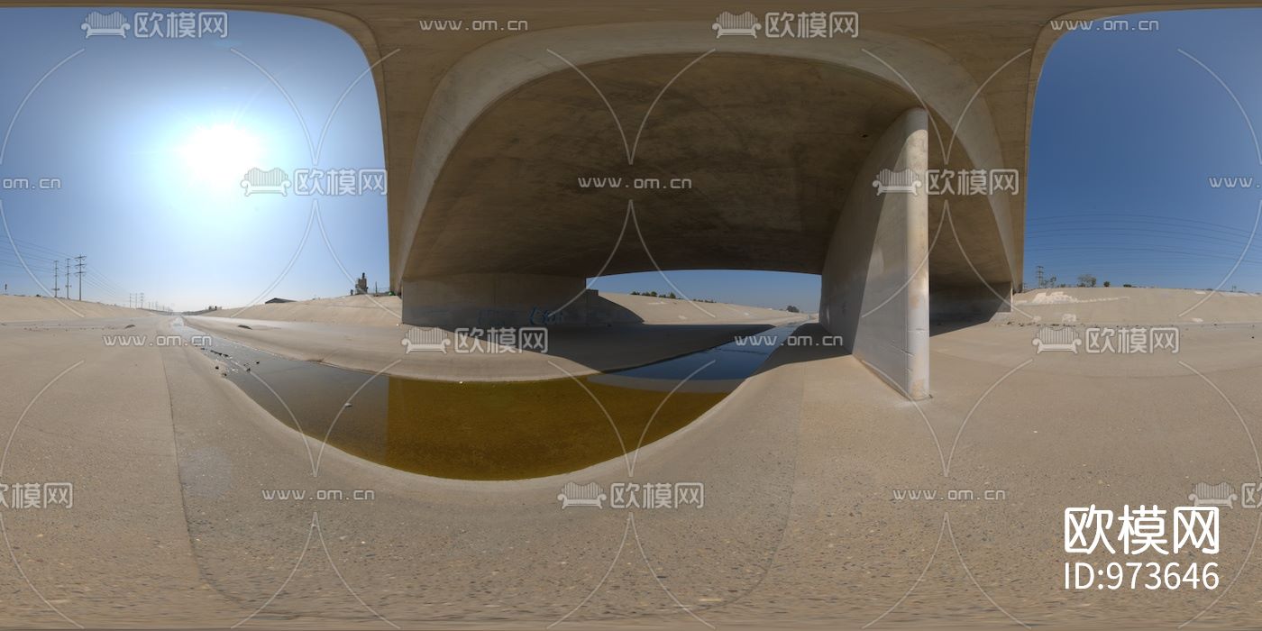 水泥柱大桥低hdr外景贴图下载