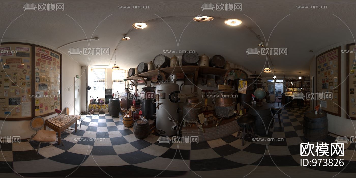 酒馆陈列区hdr外景贴图下载