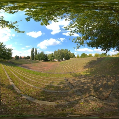  郊外公园阶梯绿茵草地hdr外景贴图 