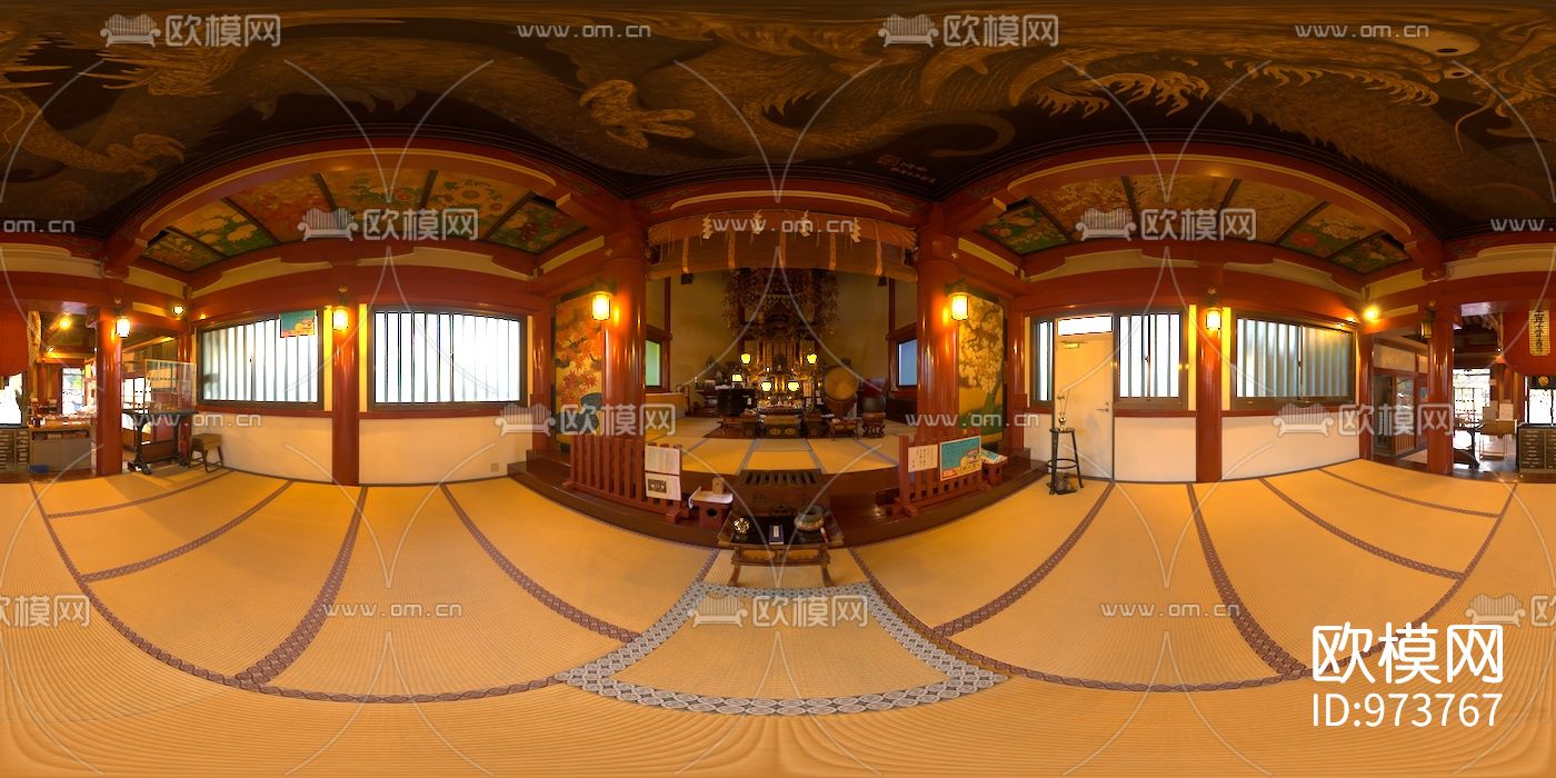 日式庙宇神位hdr外景贴图下载