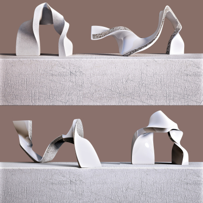 现代艺术品雕塑3d模型