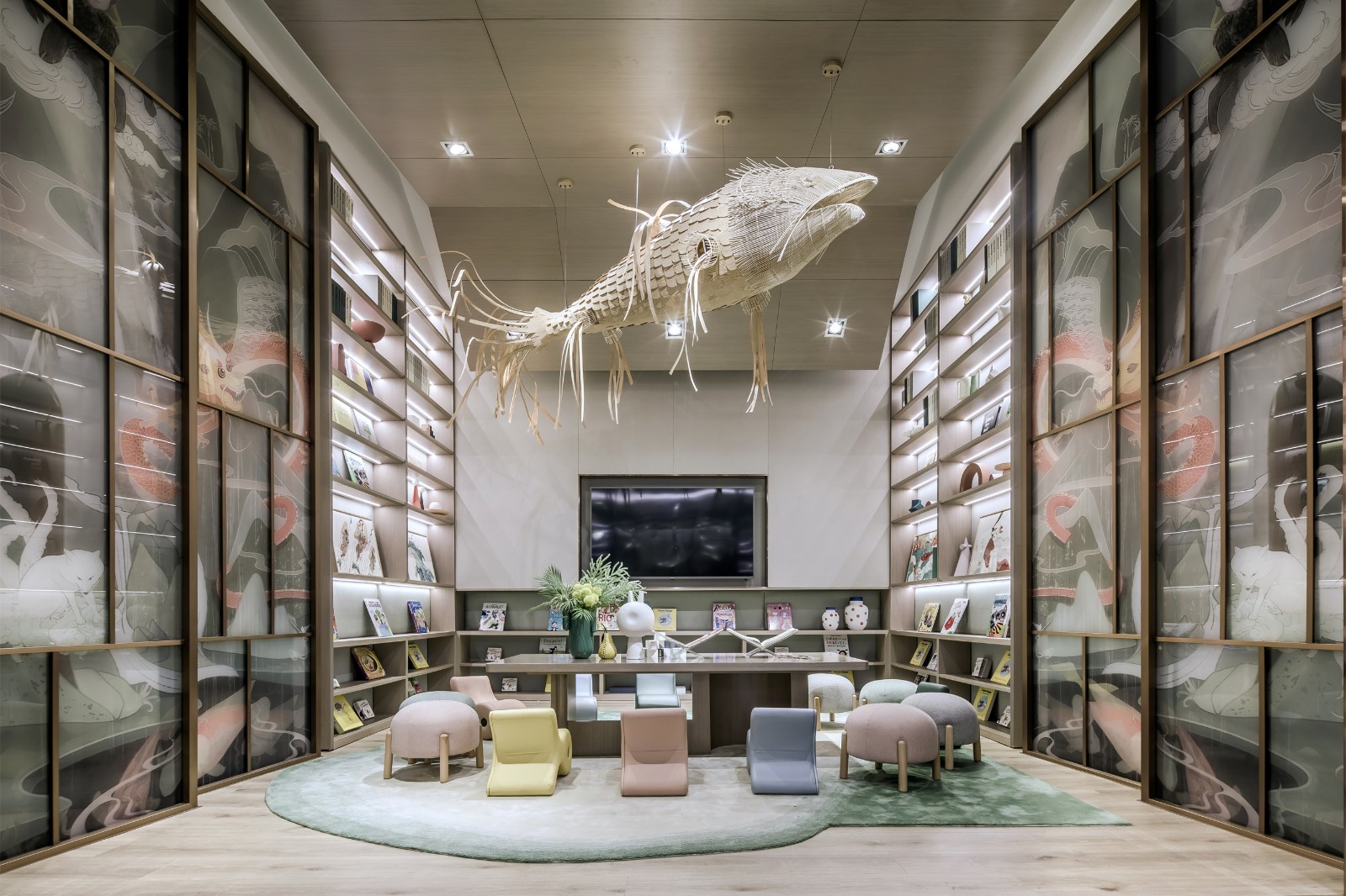 uma伍玛设计 新中式售楼处儿童休闲区