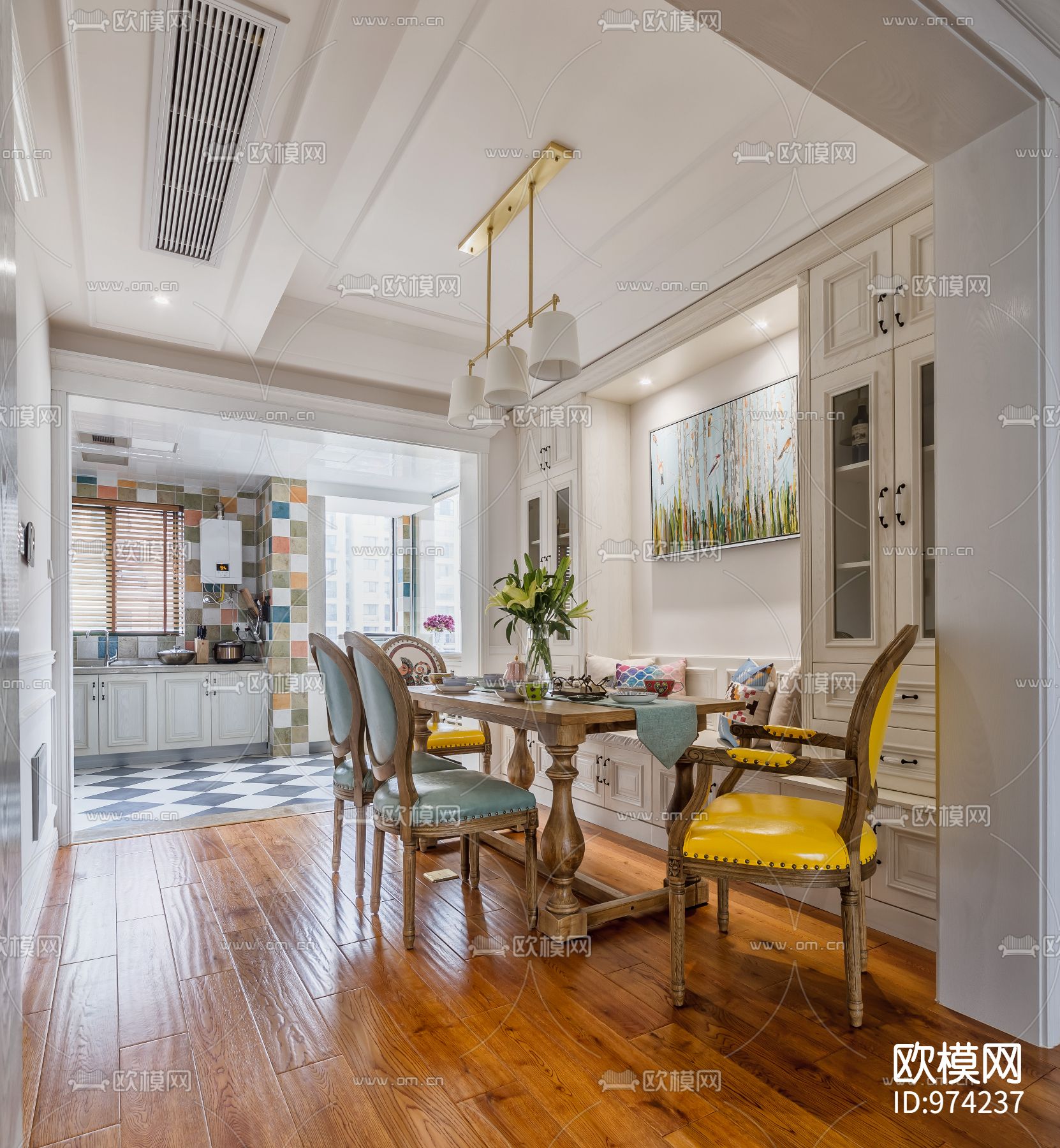 美式施工图下载（渲染图7）