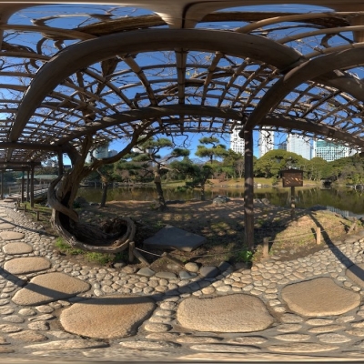  湖边树枝长廊hdr外景贴图 