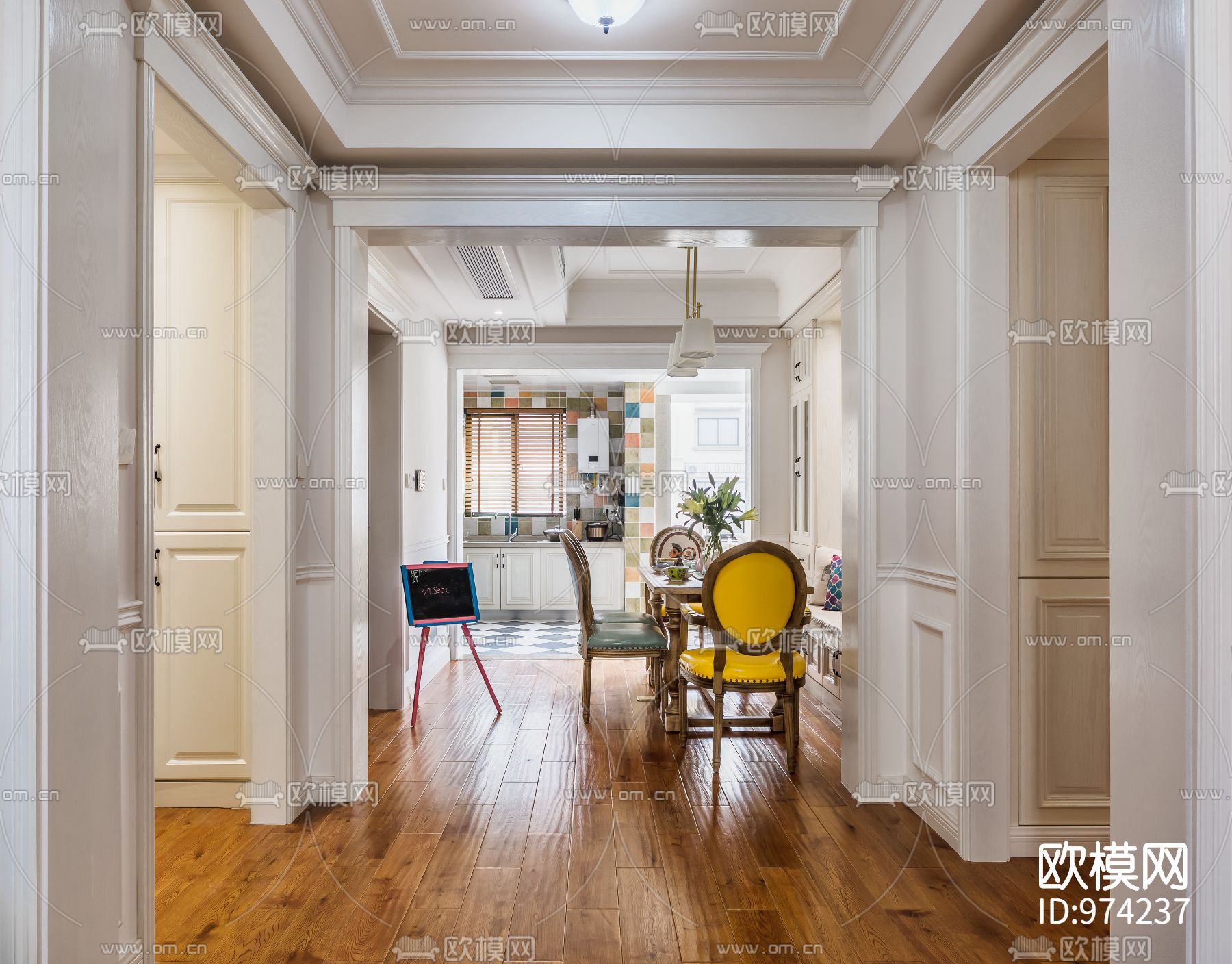 美式施工图下载（渲染图6）