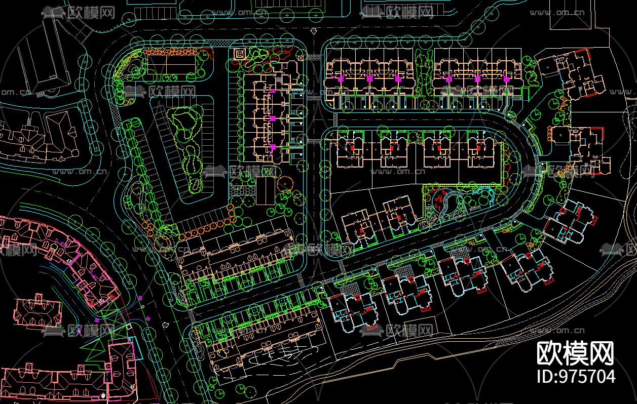 上海松江新城英国小镇风情全套景观施工图下载（渲染图3）