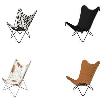  现代铁艺休闲躺椅组合su模型 