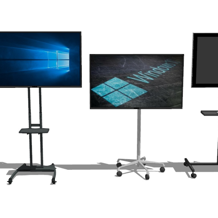  现代液晶电视机支架su模型 