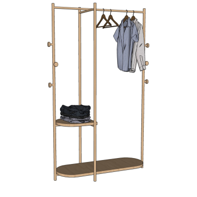  现代挂衣架su模型 