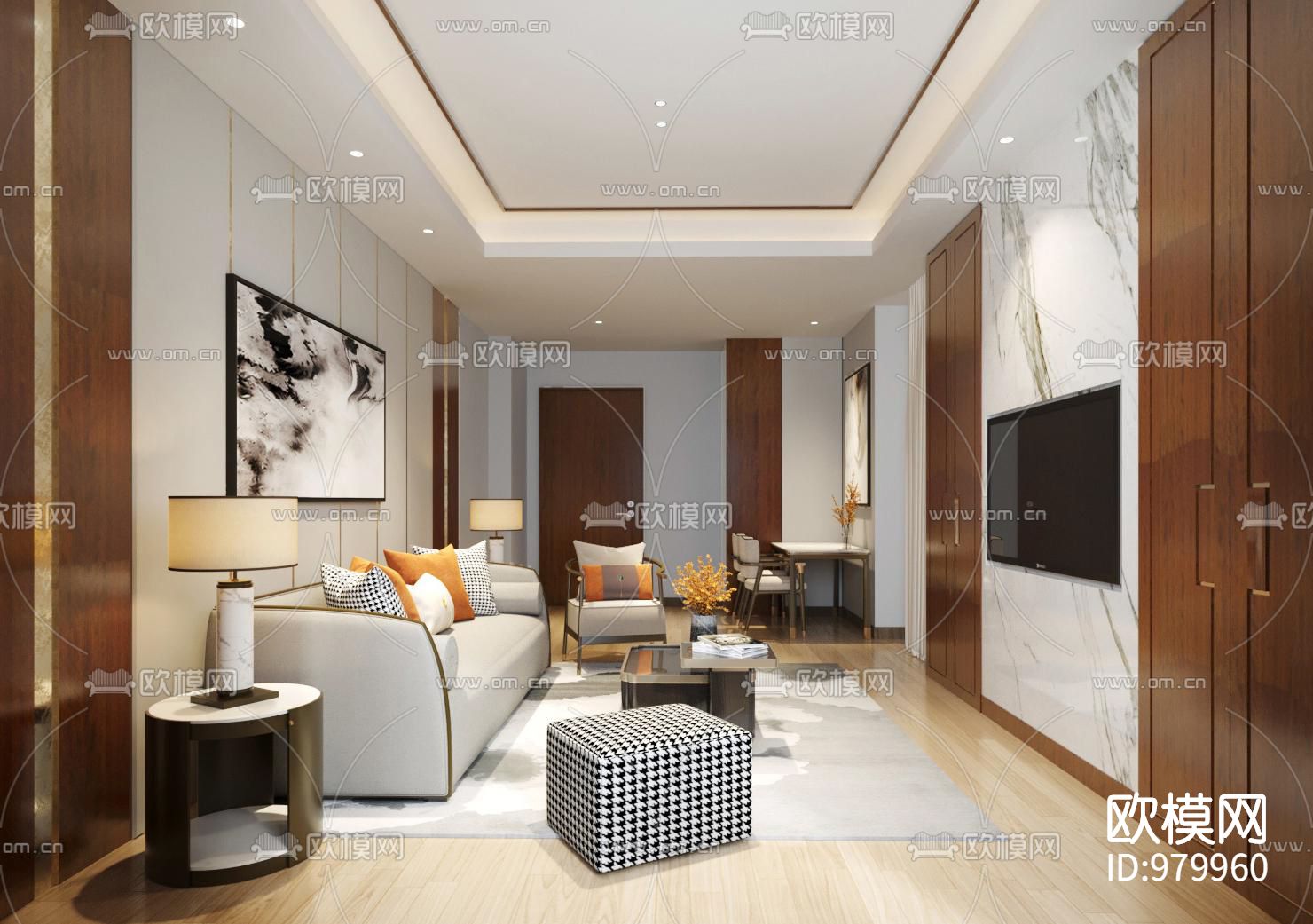 工人医院住院部VIP楼层cad施工图附加效果图