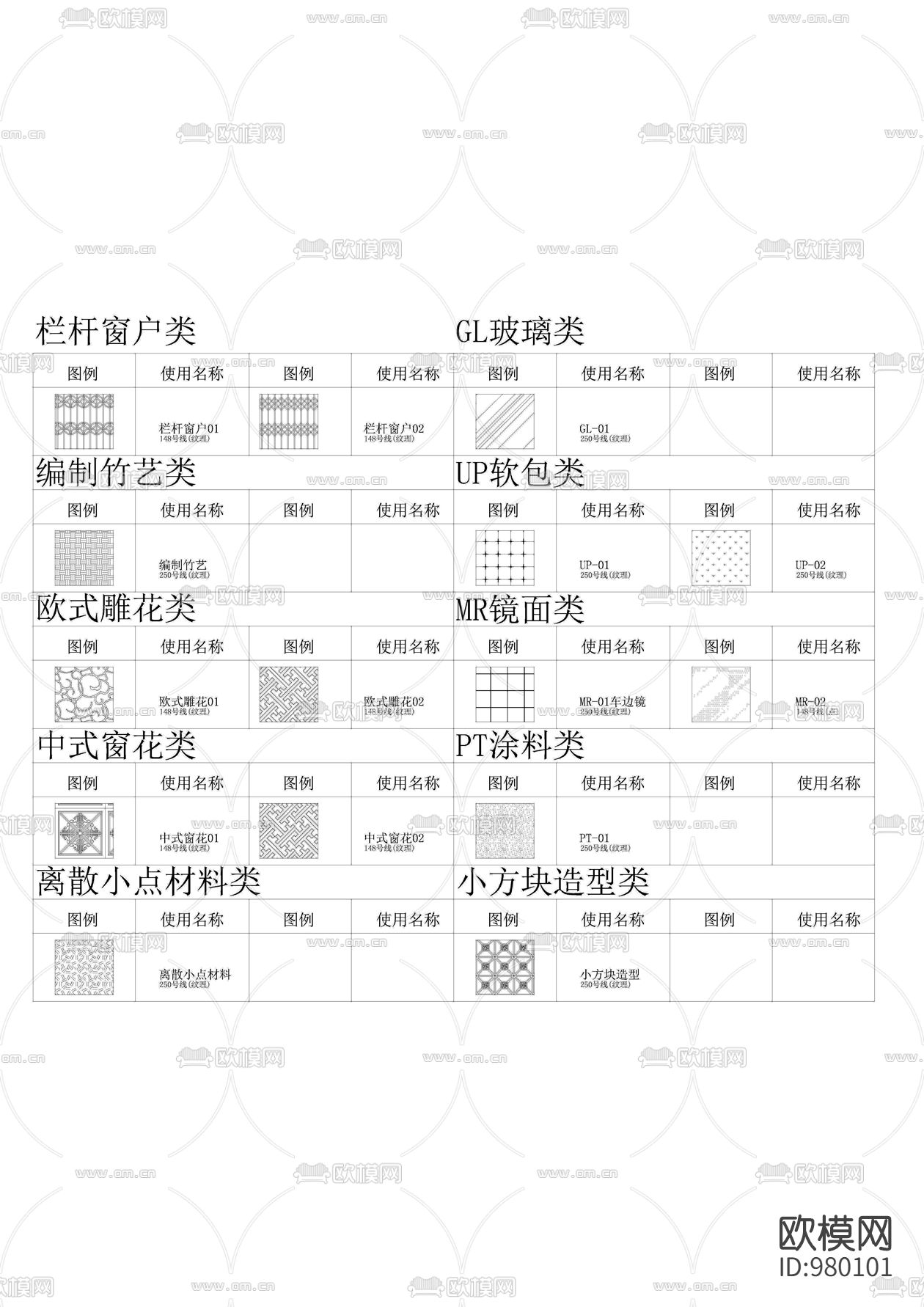 设计院专用CAD填充样式下载（渲染图1）