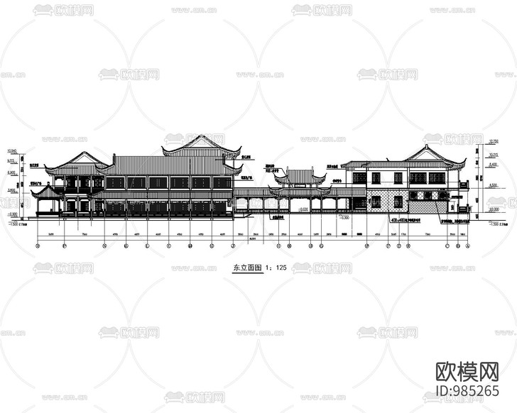 南公園立面圖庫下載(渲染圖2)