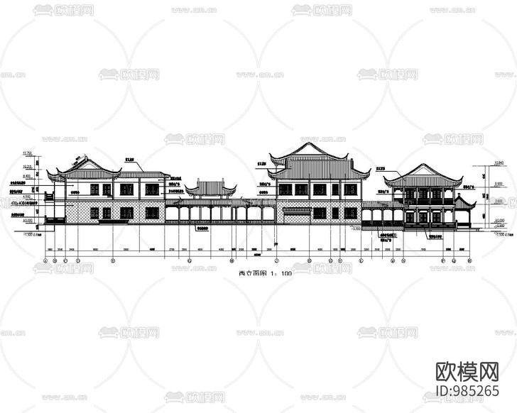 南公園立面圖庫下載(渲染圖1)