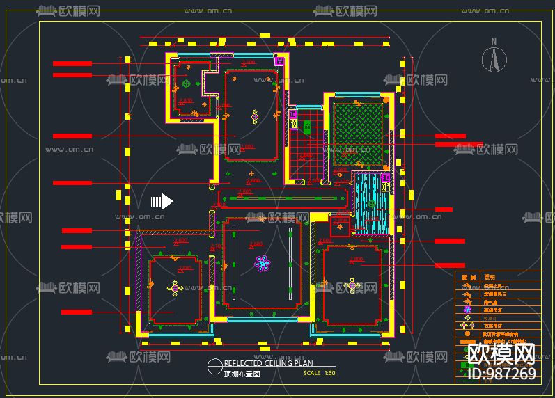 140平家装原创施工图下载（渲染图5）