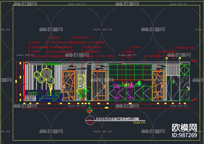 140平家装原创施工图下载（渲染图7）