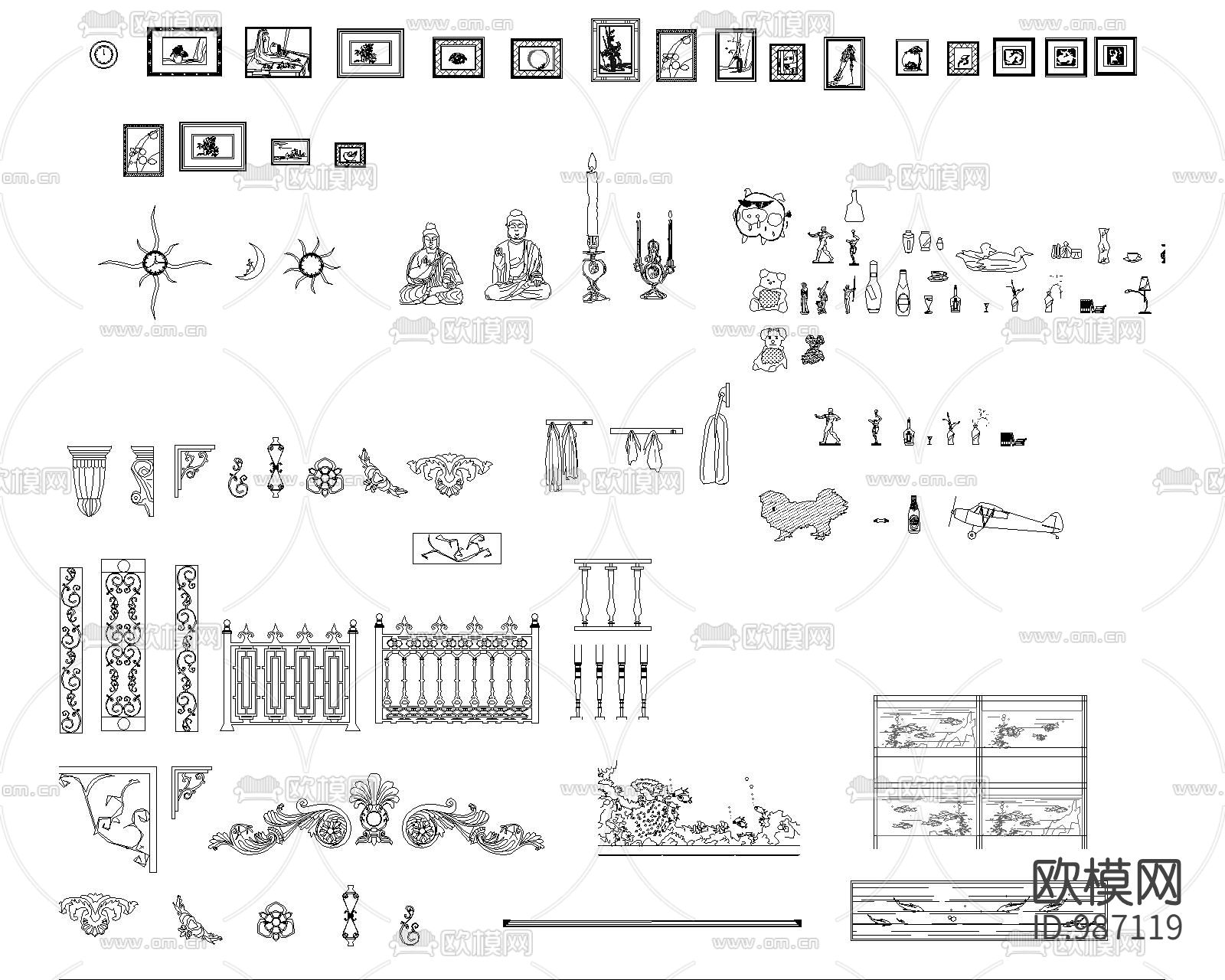 立面图块集图库下载（渲染图3）