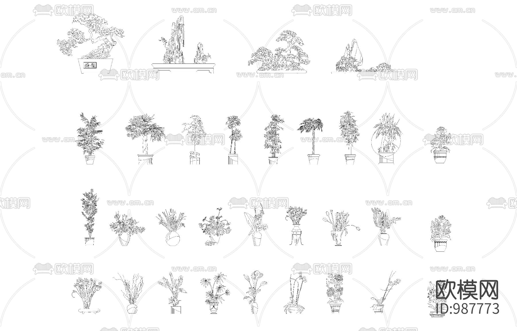 别墅专用CAD图库下载（渲染图4）