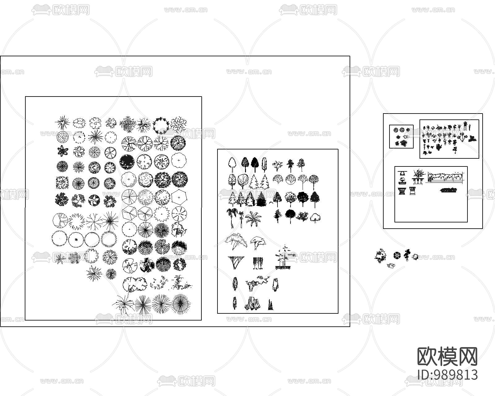 景观植物汇总图库下载（渲染图3）