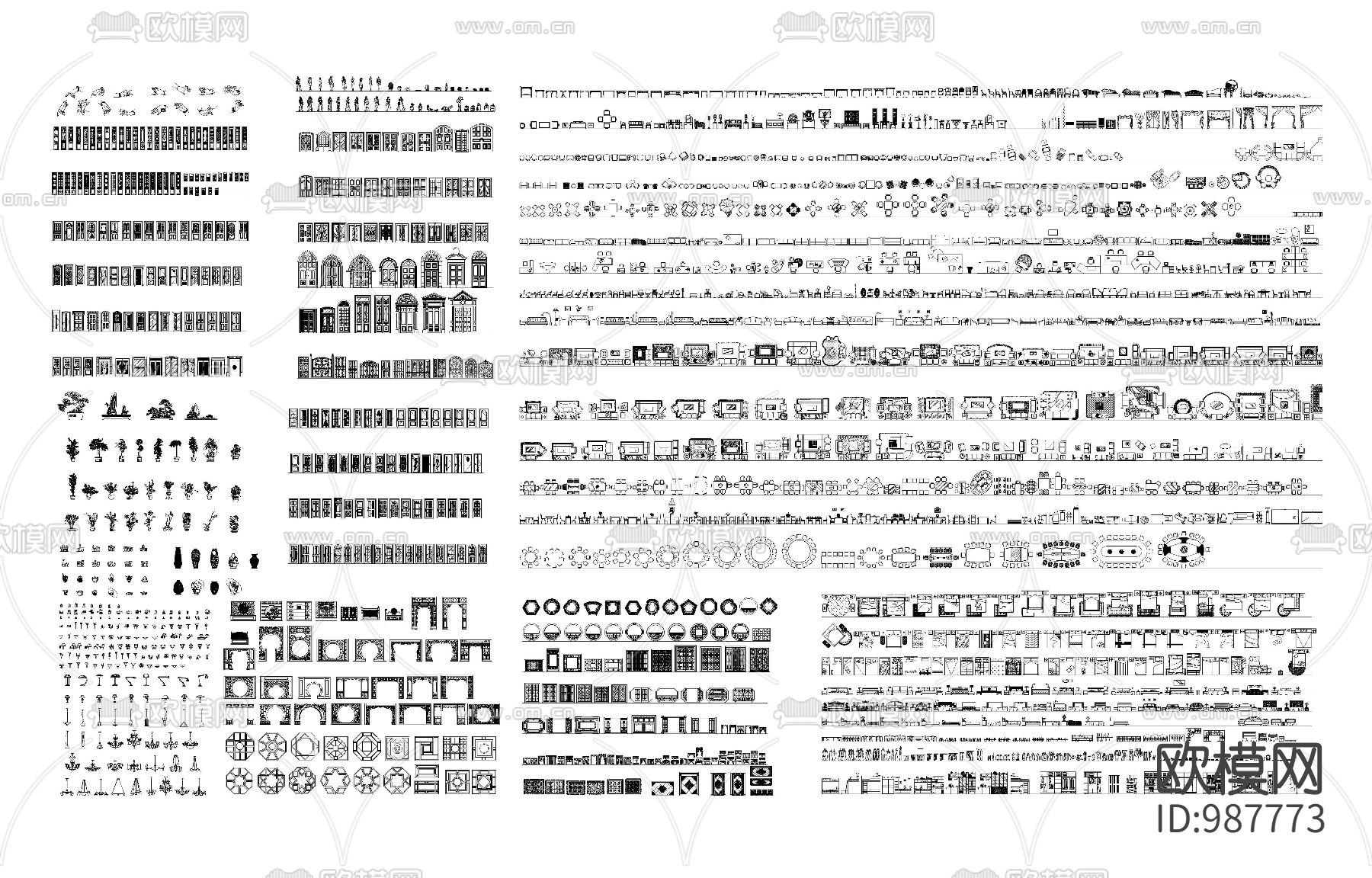 别墅专用CAD图库下载（渲染图2）