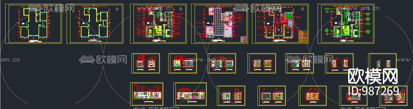 140平家装原创施工图下载（渲染图4）