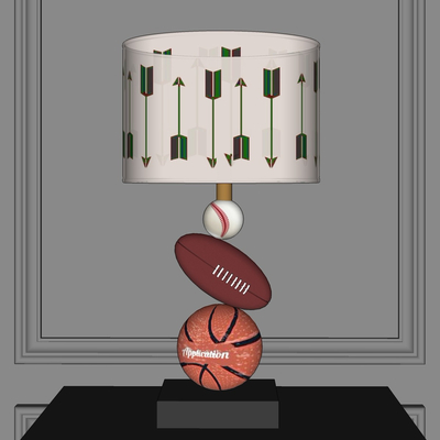  现代儿童台灯su模型 