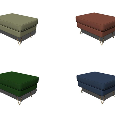  现代沙发凳脚凳su模型 