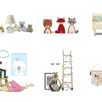  北欧儿童玩具摆件su模型 