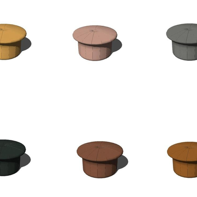  现代沙发凳脚凳su模型 