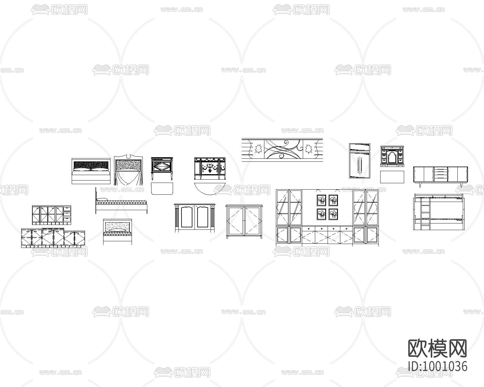 沙发与椅与空调图库下载（渲染图2）