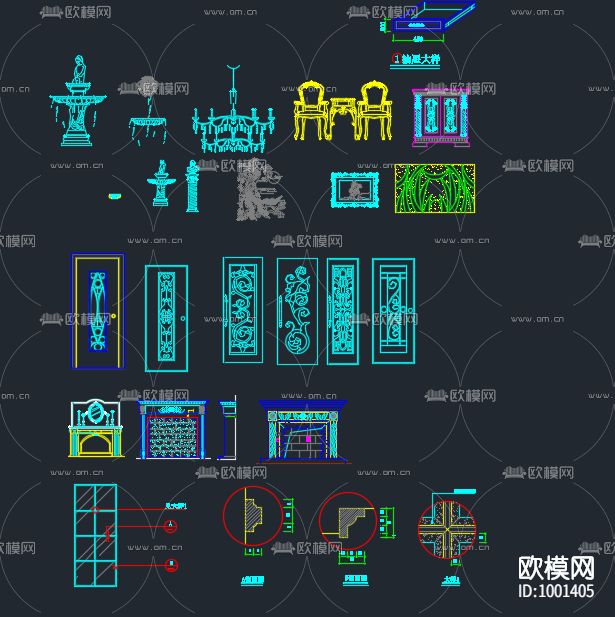 欧式立面图下载（渲染图5）