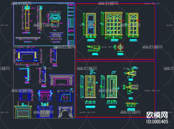 欧式立面图下载（渲染图4）