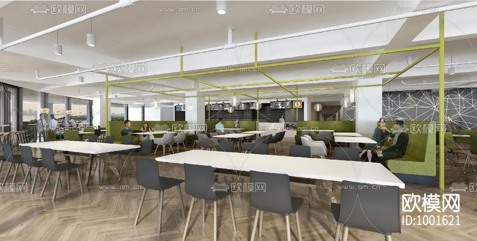上海山鹰国际办公室施工图下载(渲染图3)