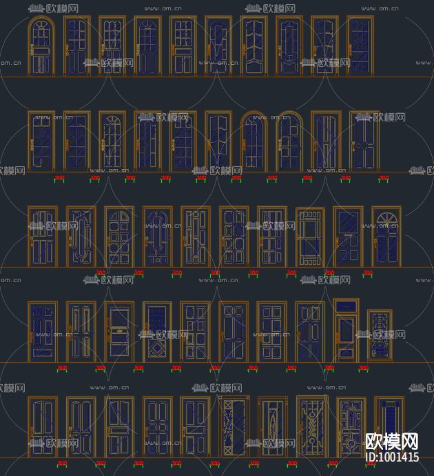 欧式立面图库下载（渲染图1）
