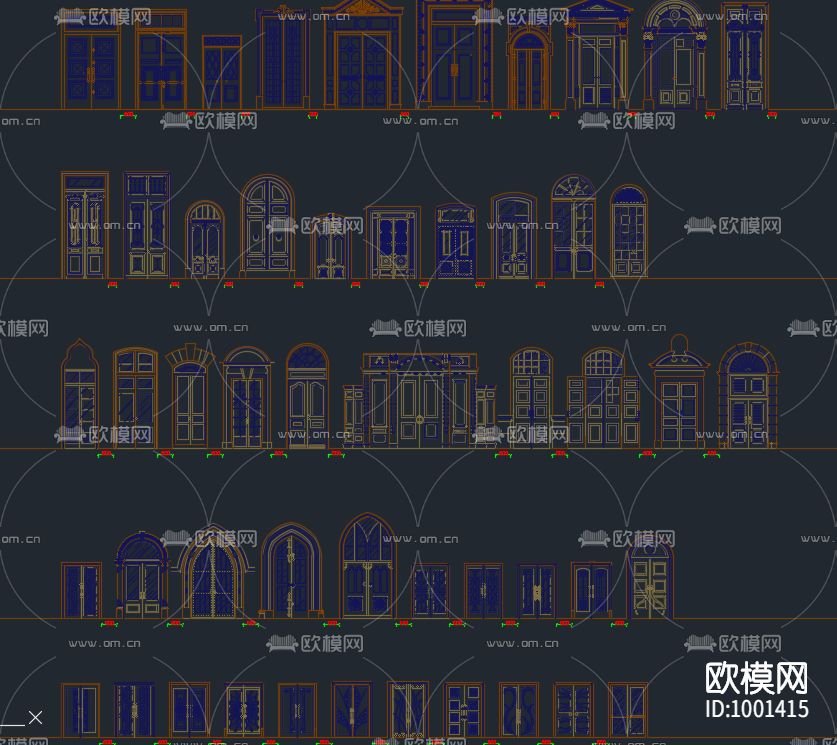 欧式立面图库下载（渲染图3）