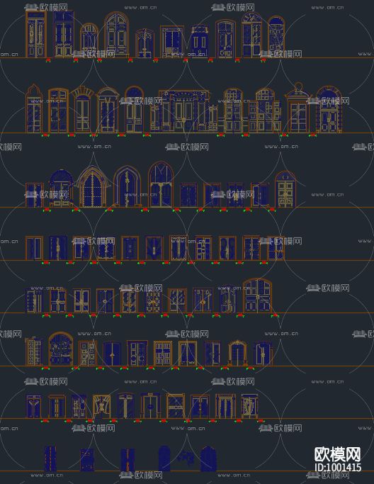 欧式立面图库下载（渲染图4）