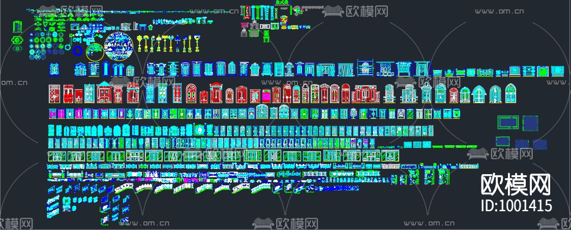 欧式立面图库下载（渲染图7）