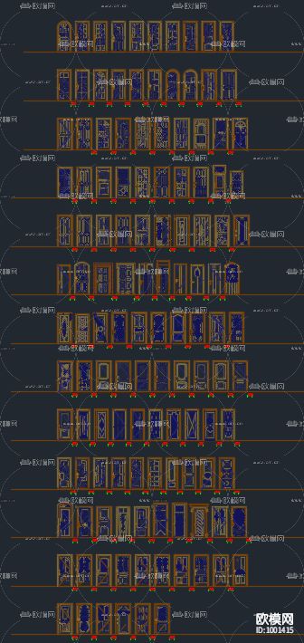 欧式立面图库下载（渲染图2）