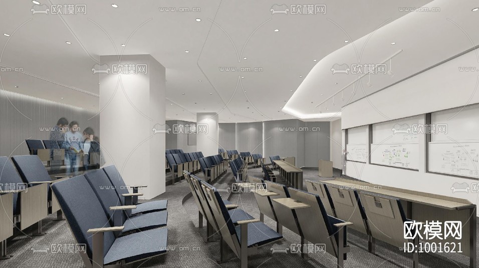 上海山鹰国际办公室施工图下载(渲染图2)