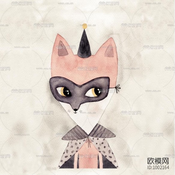 北欧小清新装饰画下载(渲染图6)