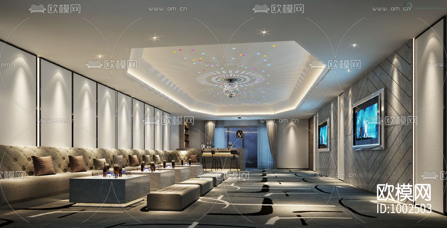 广东拓斯达科技园办公楼室内施工图下载（渲染图1）