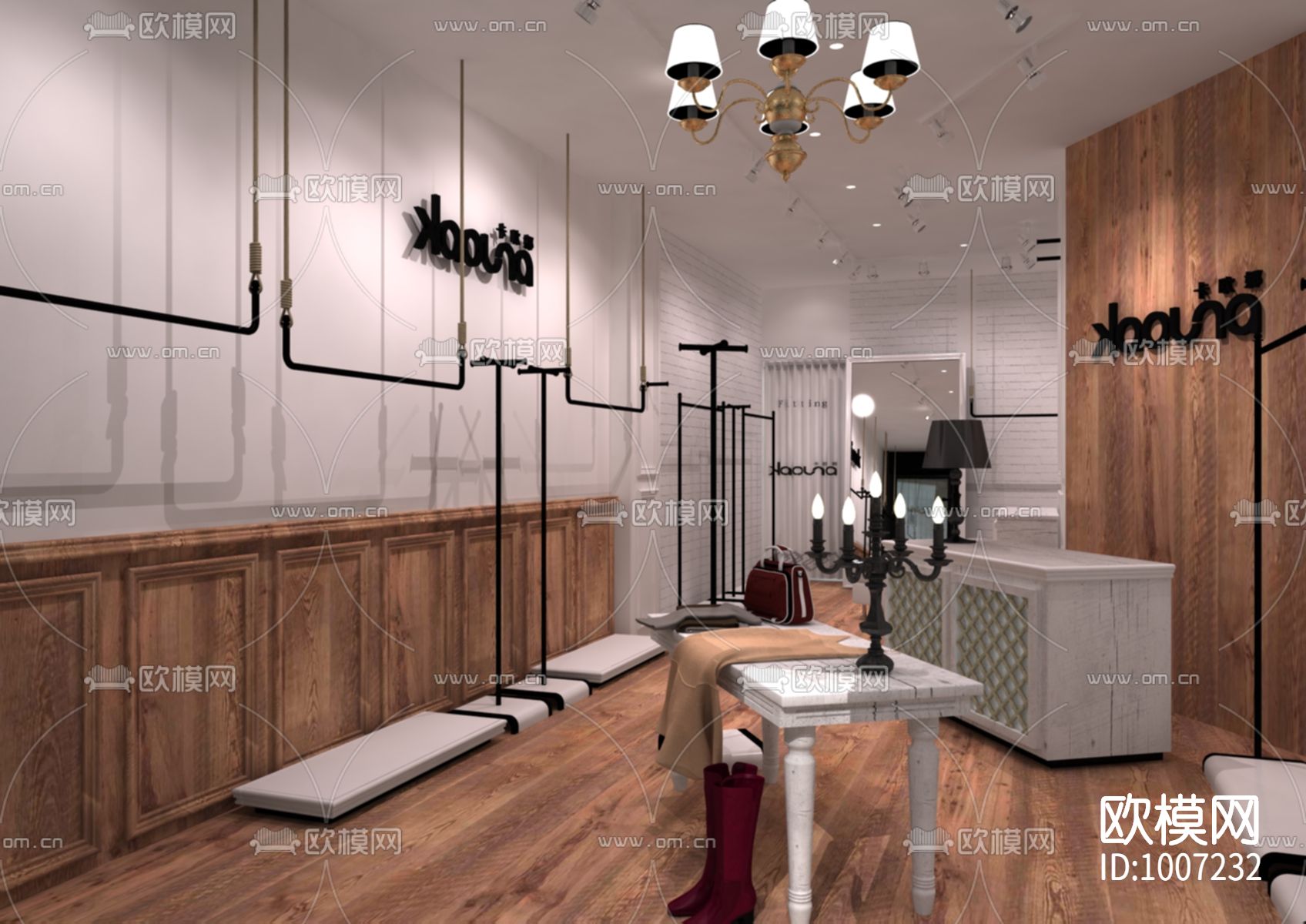 服装店卡欧娜品牌设计图下载（渲染图2）