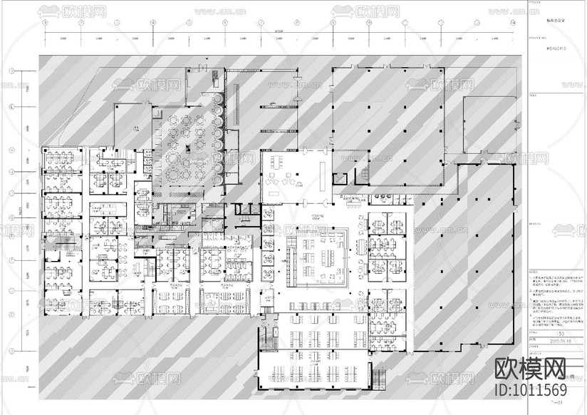 上海创客空间办公室施工图下载(渲染图6)