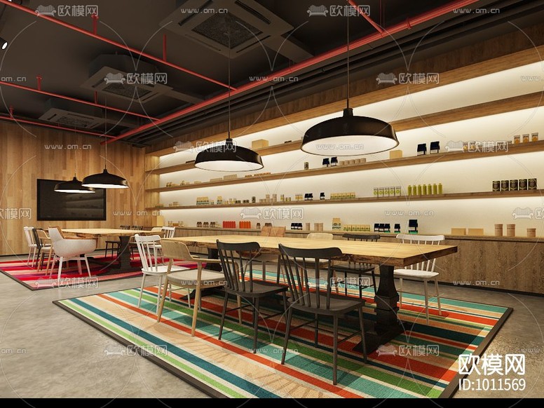 上海创客空间办公室施工图下载(渲染图9)