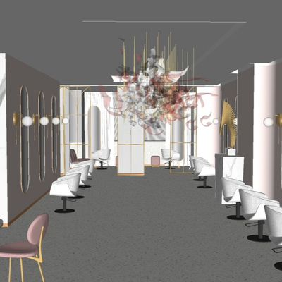  现代理发店su模型 