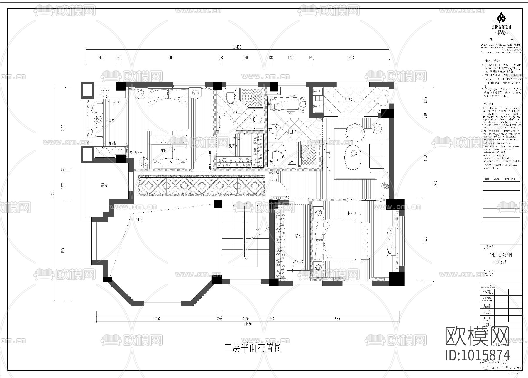欧式别墅CAD施工图下载（渲染图2）