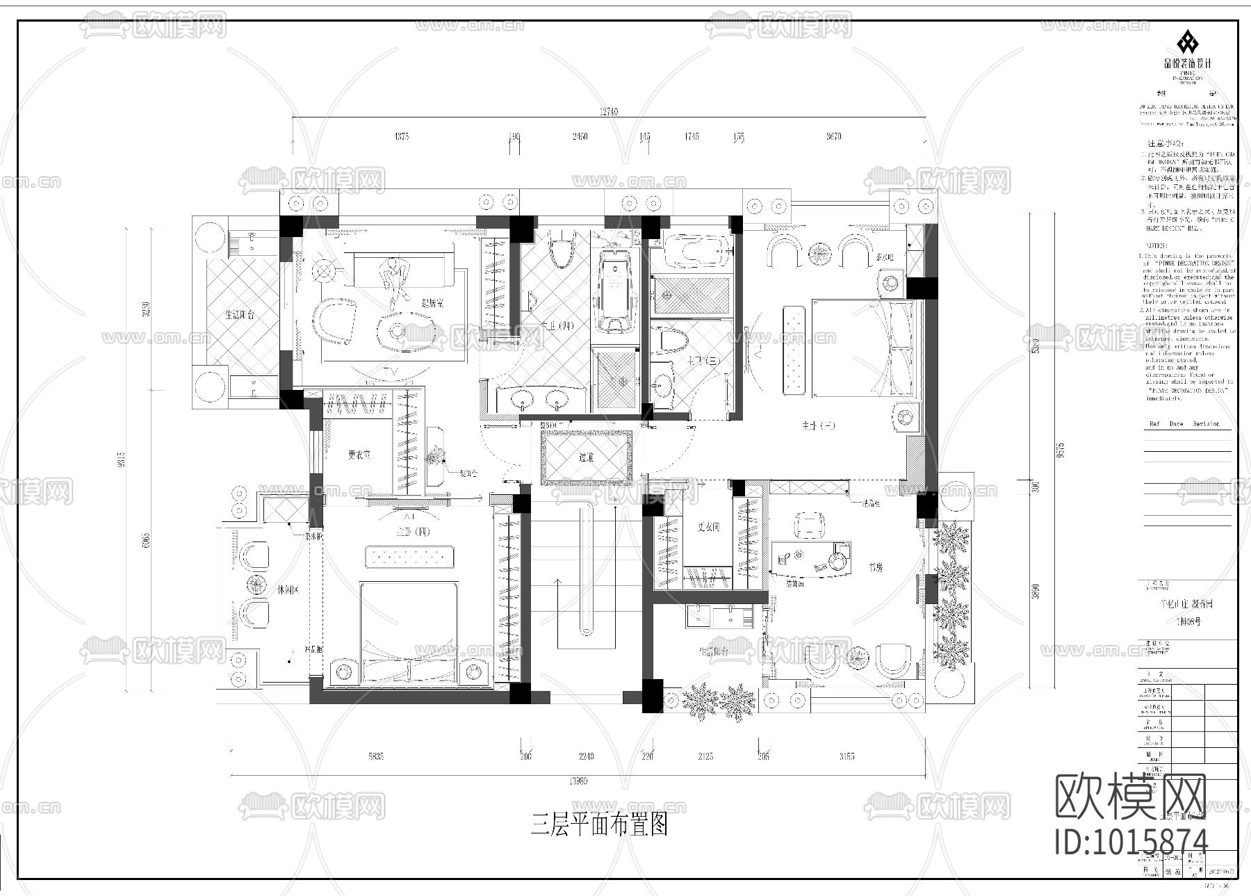欧式别墅CAD施工图下载（渲染图4）