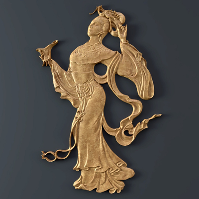 仕女浮雕3d模型